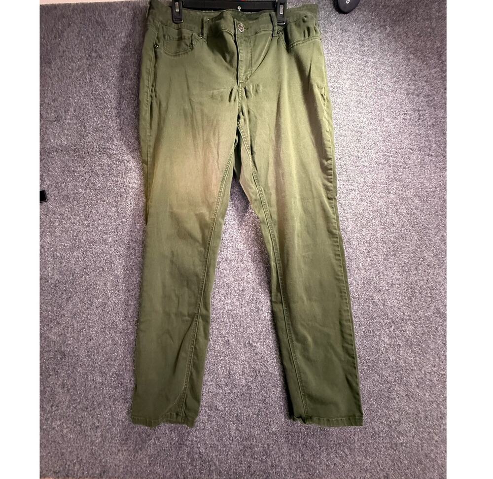 Maurices Women's Olive Green Skinny Jeans Pants Size 16 REG Stretch Mid Rise